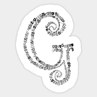 G monogram Sticker